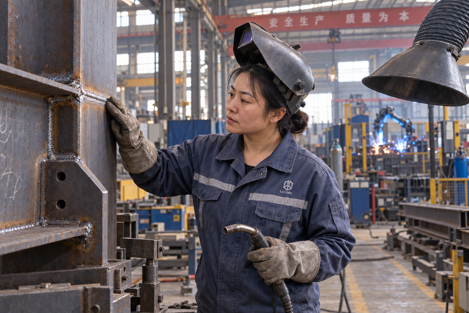 Welding and assembly at China Loong Steel Structure