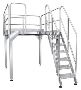 1.5*1.5*1.5m Customized 304 Stainless Steel Working Platform with Ladder