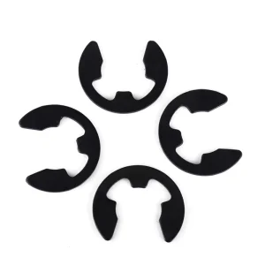 1.5-10mm Black Carbon Steel Washers External Retaining Ring E Clip Snap Circlip Washer for Shaft Assortment Kit Set