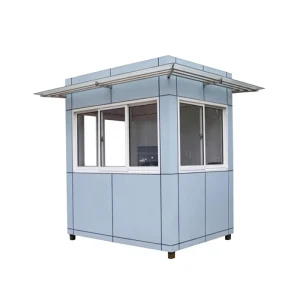 1.8m Prefabricated Steel Security Guard Booth Waterproof Portable Sentry Box Modular Guard Shack for Parking Gate Entrance