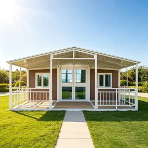 10 40ft Detachable Prefabricated Container House Moisture Proof Single Unit Front Porch Balcony Prefab Living Container Cabin