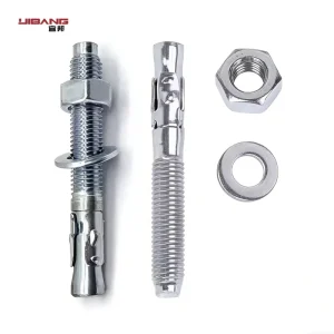 10.9/12.9 Grade Galvanized Carbon Steel Wedge Anchor Bolts M8-M12 500KG Capacity for Concrete Structures