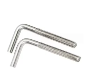 10.9 Grade 304 Stainless Steel Plain L Anchor Bolts M6-M16 90 Degree Construction Machinery OEM Supported