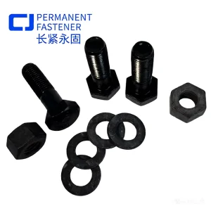 10.9S Hex Head Bolts Black Oxide Finish Steel Structures GB T 1231 Complete Set Includes 1 Nut & 2 Washers M16 X 55