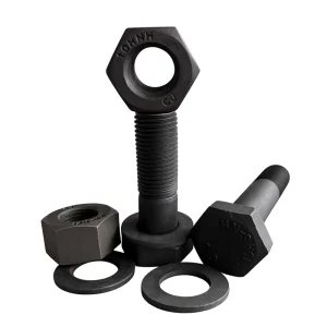 10.9S High Strength Alloy Steel Bolts with Black Oxide Finish Large Hexagon Head Assemblies Washers Nuts for Steel Structures