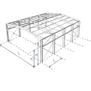 1000 Square Meter Prefabricated Ready Made Steel Structure Warehouse Building For Food Factory