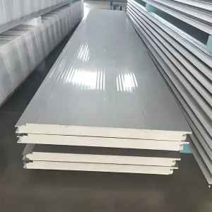 100mm Aluminium PU Sandwich Panel B1 Fireproof Water Resistant Eco Friendly Cold Room Warehouse