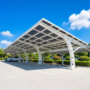 10KW Light Weight Waterproof Solar Carport Bracket Structural Aluminum Pv Solar Carport Systems Solar Carports for Car Parking
