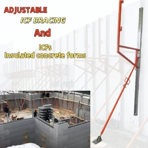 10ft 12ft Adjustable ICF Bracing System 3m 3.6m to 6m ICF Bracing with Stackable Storage Rack Concrete Wall Scaffolding Support