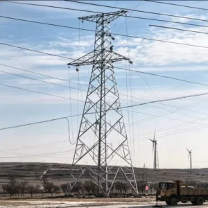 10m / 20m / 30m Durable Galvanized Steel 4 Legged Angular Lattice Transmission Tower for 110kV High Voltage Power Tower