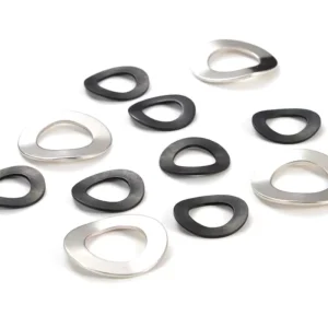 10pcs/Bag Black Oxide Saddle Washers M2 M2.5 M3 M4 M5 Carbon Steel with 304 Stainless Steel Curved Spring Washer Waved Design