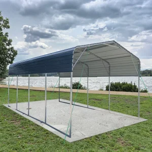 11X19 FT Carport with Galvanized Steel Roof and Frame China Shed Metal Factory