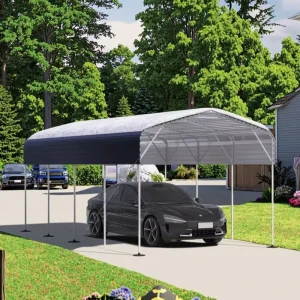 11×19 Metal Carport Galvanized Steel Roofv Weatherproof and Rustproof Carport Garage Factory