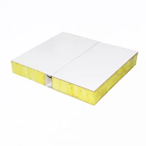 125mm Waterproof Fire Resistant Eco Friendly Galvanized Steel Glass Wool Exterior Wall Panel Sandwich Cold Room Hotel
