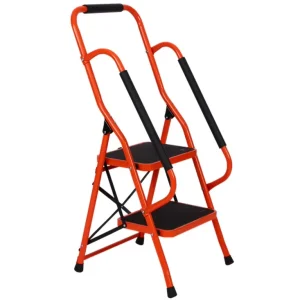 150kg Load Capacity Anti Rust Design Home Use 2 6 Step Steel Ladder with Anti Slip Pedals Safetylock