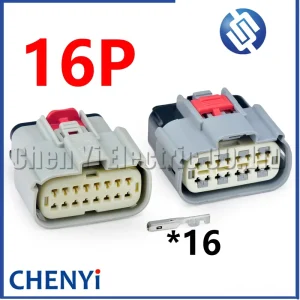 16 Pin Auto Rearview Mirror Connector Headlamp Plug 33472-1816 334721816 33472-1607 54241631 For Buick Chevrolet Cadillac Ford