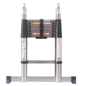 16 Rungs Steel Aluminum Alloy Engineering Ladder Household Telescopic Lifting Staircase Folding Straight