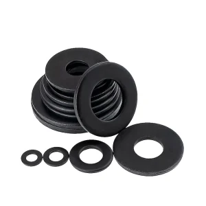 18-8 304 Stainless Steel Fender Washers Black Flat Washers for Screws and Bolts Large Repair Washers for Home and Industrial Use