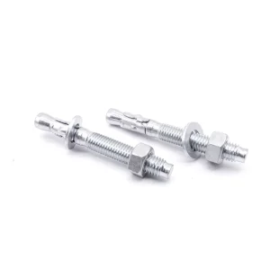 18 8 304 Stainless Steel Wedge Anchor with Nut and Flat Washer Inch Concrete Expansion Bolt Custom Size