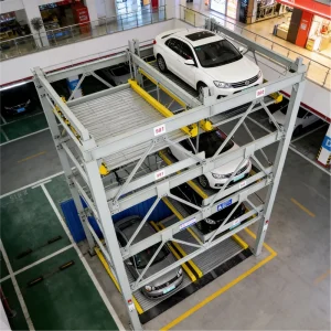 2-7 Floors Motorized Slide and Lift Puzzle Parking Management System for 34 Cars CE Certified 2000kg Load Capacity