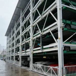 2-7 Floors Slide Lift Puzzle Parking Management System Motorized Button for 14 Cars CE Certified 2000kg Load Capacity