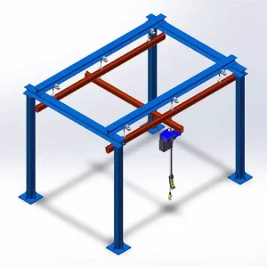 2 Ton Light Duty Mobile KBK Rail System Suspension Overhead Crane