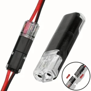 2 Way Electric Pluggable LED Quick Wire Connector 2 Pin Universal Wire Splice Connector With Locking Buckle
