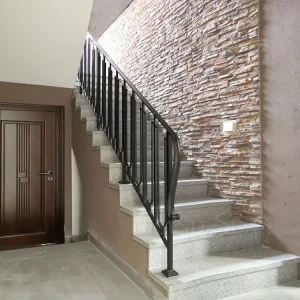2.5mm Thickness Galvanized Steel Outdoor Wrought Iron Stair Railing