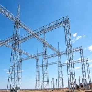 20-60M Galvanized Q355B Integrated Lattice Power Tower Framework 220kV New Energy Substation Power Steel Structure