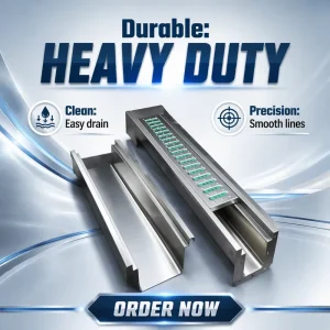 201 304 316 Stainless Steel Drainage Channel Gutter Trench Drain for Warehouse Floor ASTM Custom Bending Cutting Service
