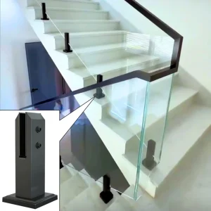 201 Stainless Steel Spigot Glass Railing Foot Base Fixed Glass Clamp Easy to Install Suitable for Stairs and Balcony