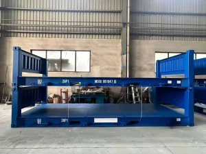 20FT Flat Rack Container Open Platform with End Frames ISO CSC Compliant
