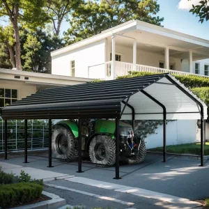 20ft*20ft Metal Garden Car Parking Carports Backyard Prefabricated Steel Frame Outdoor Storage Sheds