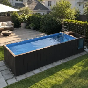 20ft 40ft Modern Backyard Swimming Pool Customized Shipping Container Pool with Filtration System for Villa Hotel Resort
