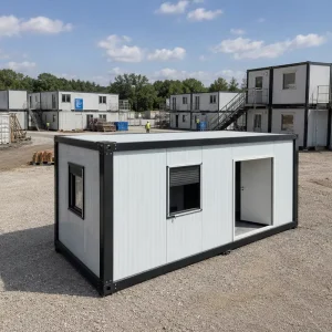 20ft Corrugated Steel Container House Windproof Anti Rust Durable Guard Booth for Construction Site Security Room