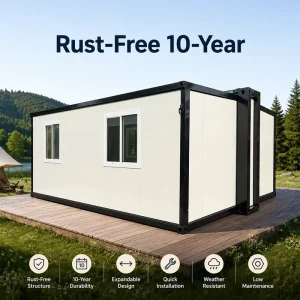 20ft Expandable Container Shelter, Prefab Portable Modular Emergency Relief Housing for Disaster Response