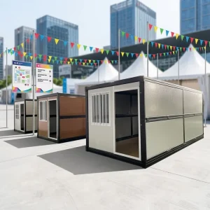 20ft Folding Prefab House Portable Modular House Steel Container Home for Hotel Airbnb Residential Use