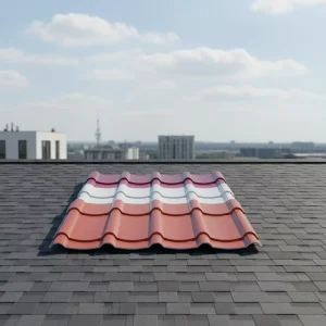 22 Gauge Color Prepainted Galvanized Steel Roof Panel 0.45mm Zinc Coated Corrugated Metal Steel Roofing Tiles for House