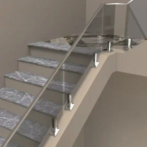 2205 Stainless Steel Glass Spigot Modern Adjustable Rust Resistant Outdoor Use Villa Stair Handrail Staircase Courtyard