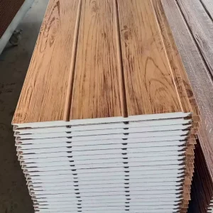 25mm Polyurethane Foam Sandwich Panel Industrial Metal Fire Resistant Water Resistant Building Warehouse Exterior Wall