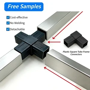 25mm Square Aluminium Tube Connectors Black White Right Angle Barrel Connector Plastic Square Tube Corner Connectors 20×20