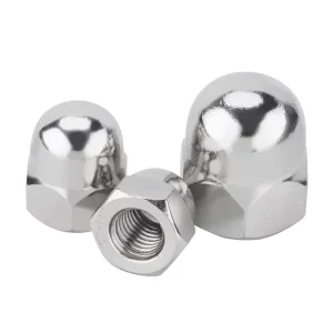 3 8 7 16 1 2 UNC Inch Polished Thread Stainless Steel 304 DIN 1587 Hex Domed Cap Nut Acorn Nuts