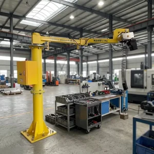 3 Axis Linkage 360° Rotating Mini Jib Crane For Lifting In Workshop Or Warehouse