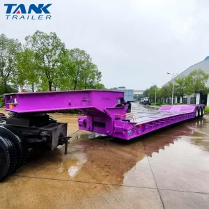 3 Axle Heavy Duty Stable Transportation Hydraulic Lowbed Drop Deck Gooseneck Low Bed Loader