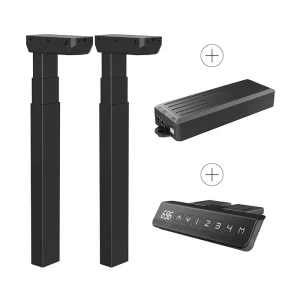 3 Stage No Hole Metal Lift Column Standing Desk Dual Motor Lifting Mechanism