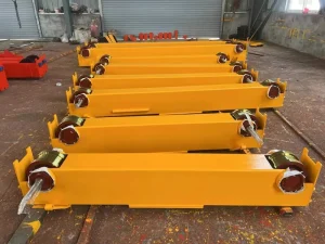 3 Ton CE ISO Certified Heavy Duty Overhead Crane Frame Part Traveling End Beam with Wheels Buffer