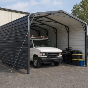 3.66x6x2.9m Heavy Duty Galvanized Steel Metal Carport Canopy Garage Snow Load Rated for Car RV Parking