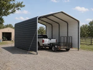 3.66x6x2.9m Heavy Duty Galvanized Steel Metal Carport Canopy Garage Snow Load Rated for Car RV Parking