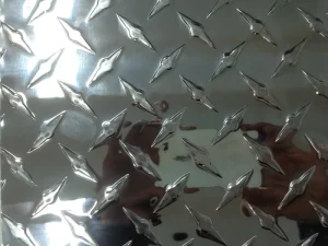 3003 H22 Embossed Brite Aluminum Diamond Tread Plate 0.025″ for Garage Wall Protection