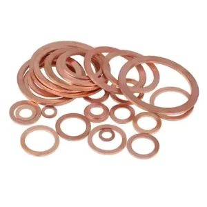 300pcs M5 M20 Copper Washer Gasket Sealing Solid Sump Plug Oil for Boat Crush Nut and Bolt Set Flat Seal Ring Assortment Kit